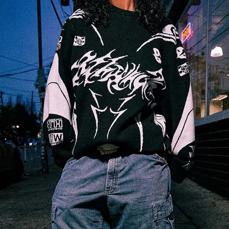Oversized Knit Goth Sweater