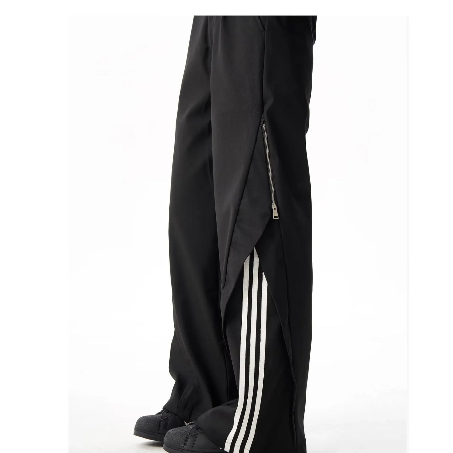 Retro-Stripe Casual Trousers