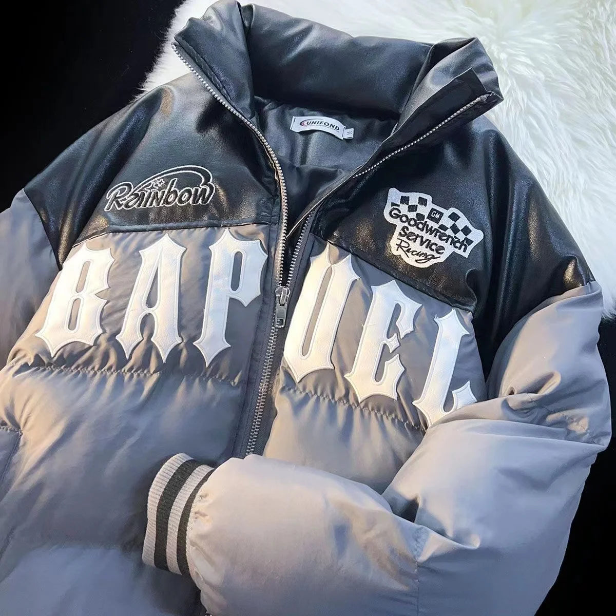 BAPVEL Embroidered Puffer Jacket